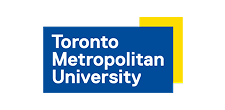 Toronto Metropolitan University logo — Bold blue and yellow geometric mark for Toronto Metropolitan University.